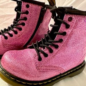 GLITTER ✨Pink Dr. Martens COMBAT BOOTS